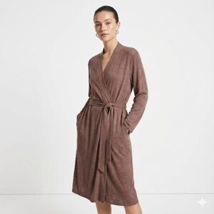 Lands End lounge robe cashtouch knit wrap 1X